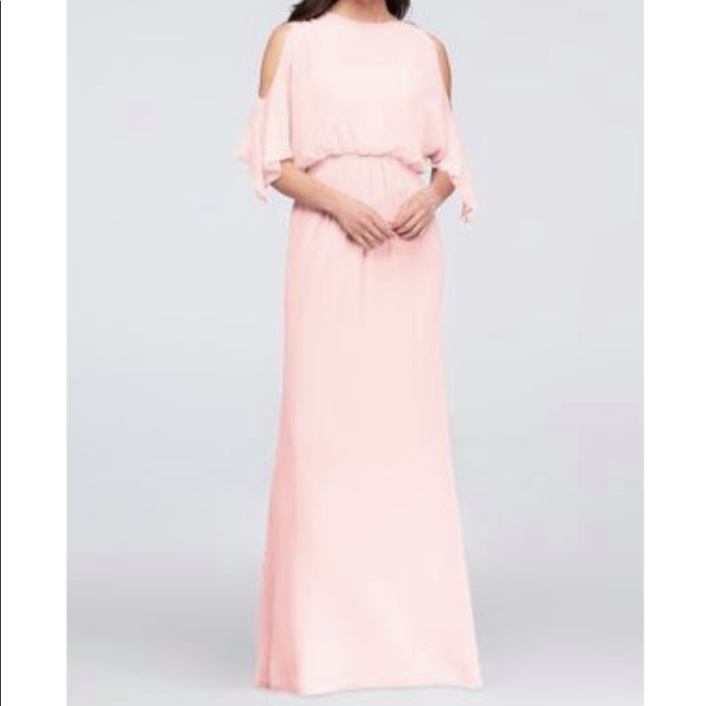 David’s Bridal Plus Size Floor Length Blush Formal Gown - Size 18